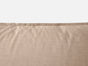 A close-up of the Organic Crinkled Percale™ Sham by Coyuchi, showcasing its beige crinkled percale fabric against a plain white background.