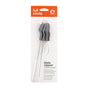 The Full Circle Little Sipper - Drinkware Cleaning Brush Set includes three brushes with gray handles and white bristles, ideal for cleaning straws, lids, and small bottles.