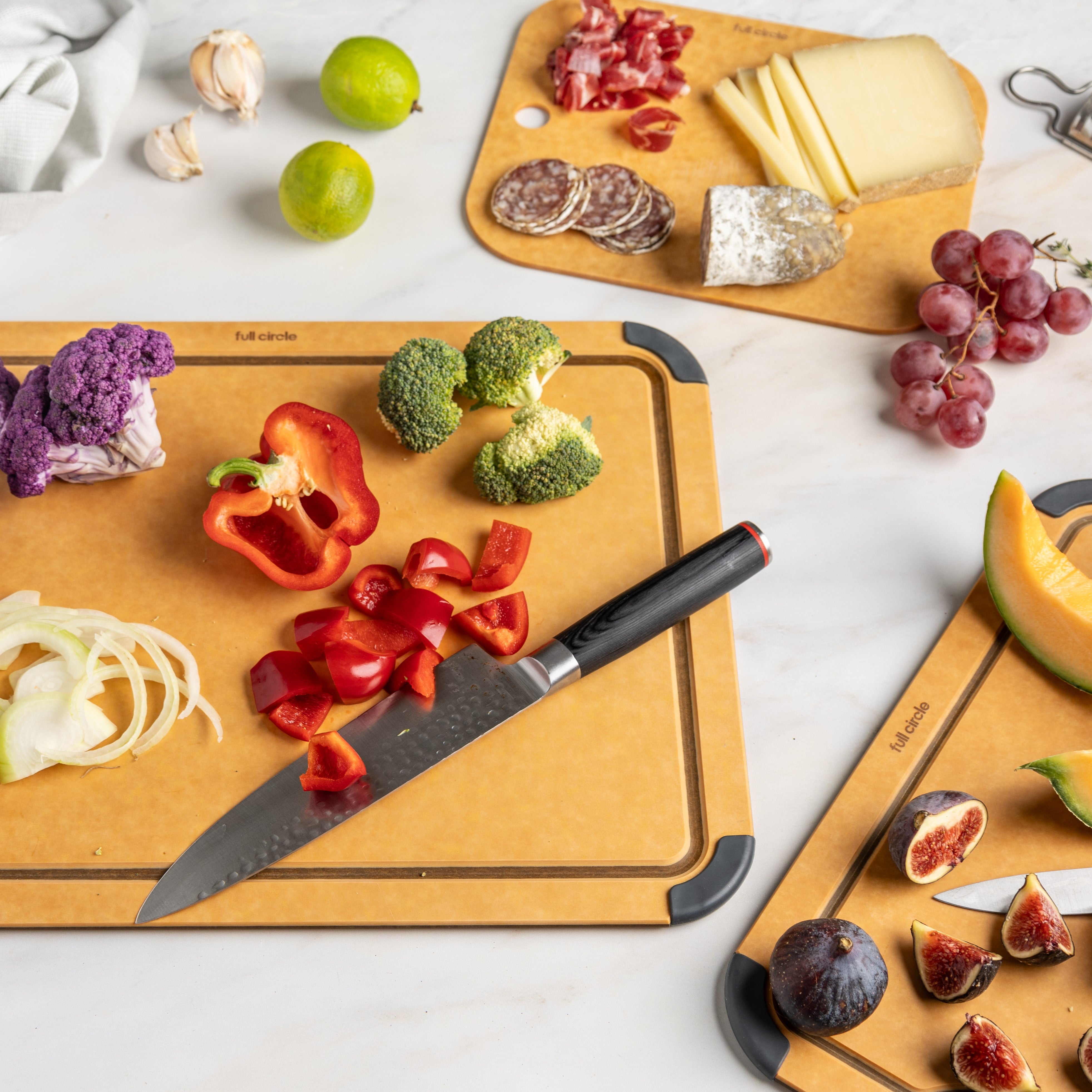 Cutting Board Set with Holder - Thumbnail 3
