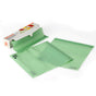A box of Full Circle Compostable Zipper Gallon Bags with two bags partially pulled out and laid flat, providing sustainable food storage as an eco-friendly alternative to plastic zipper bags.