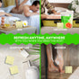 A collage shows four ways to enjoy Fomin’s Shower Steamer - Melon Splash: at a spa, on vacation with your suitcase, by the sink for daily use, and in the shower—refresh with aromatherapy anytime, anywhere.