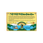 A vibrant label for Fishwife’s Mussels in Basil Pesto shows a person with a fish, a boat, rainbow, trees, and flowers. Text details the origin and ingredients of the mussels and olive oil, plus a contact address at the bottom right.