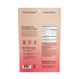 The back of a Beekeepers Naturals Kids Prebiotic Fiber Pops - Sample pouch lists supplement facts, directions, and benefits, highlighting daily digestive support and gentle constipation relief for kids with prebiotic fiber.
