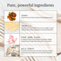 A chart on a creamy background highlights the key ingredients in Ursa Major’s Forest Alchemy Eye Cream—chaga, tremella, pink snow algae, and wild birch—each shown with photos and described for benefits on fine lines and dark circles.