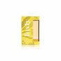 A yellow 113g Foxly Moisturizing Bar Soap box in Citrus Beach scent displays a botanical leaf pattern and clear window revealing its light yellow soap. Handcrafted with nourishing oils for a creamy lather.