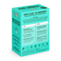 A turquoise box of Ingredients Matter Laundry Soap Powder 30 Load features detailed product info, listing ingredients, benefits, and harmful chemicals not included, all clearly displayed on the package.