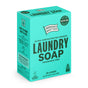 A turquoise box of Ingredients Matter Laundry Soap Powder 30 Load, a hypoallergenic, fragrance-free, plastic-free detergent with cleaner ingredients. Net weight: 15 oz (0.9 lbs/426g).