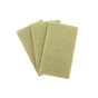 Three Full Circle Agave Leaf Scour Pads, rectangular and beige, are displayed fanned out on a white background, showcasing their natural fiber texture for eco-friendly cleaning.