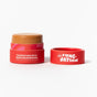 Axiology's Fungdation - Mushroom Foundation sits in a sleek red container labeled “FOUNDATION WITH REISHI MUSHROOMS,” with its matching lid reading “SKIN LOVING FUNG-DATION,” all displayed on a crisp white background.