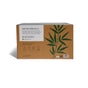 A cardboard box of Grove Co. 2-Ply Bamboo Paper Towels (140 sheets/roll) features a green bamboo leaf design, FSC certification text, eco-friendly highlights like recyclable packaging, and environmental icons in the lower left corner.
