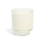 The Grove Co. Soy Wax Blend Candle from the Winter Collection is displayed in a clear, ribbed glass container against a plain white background.