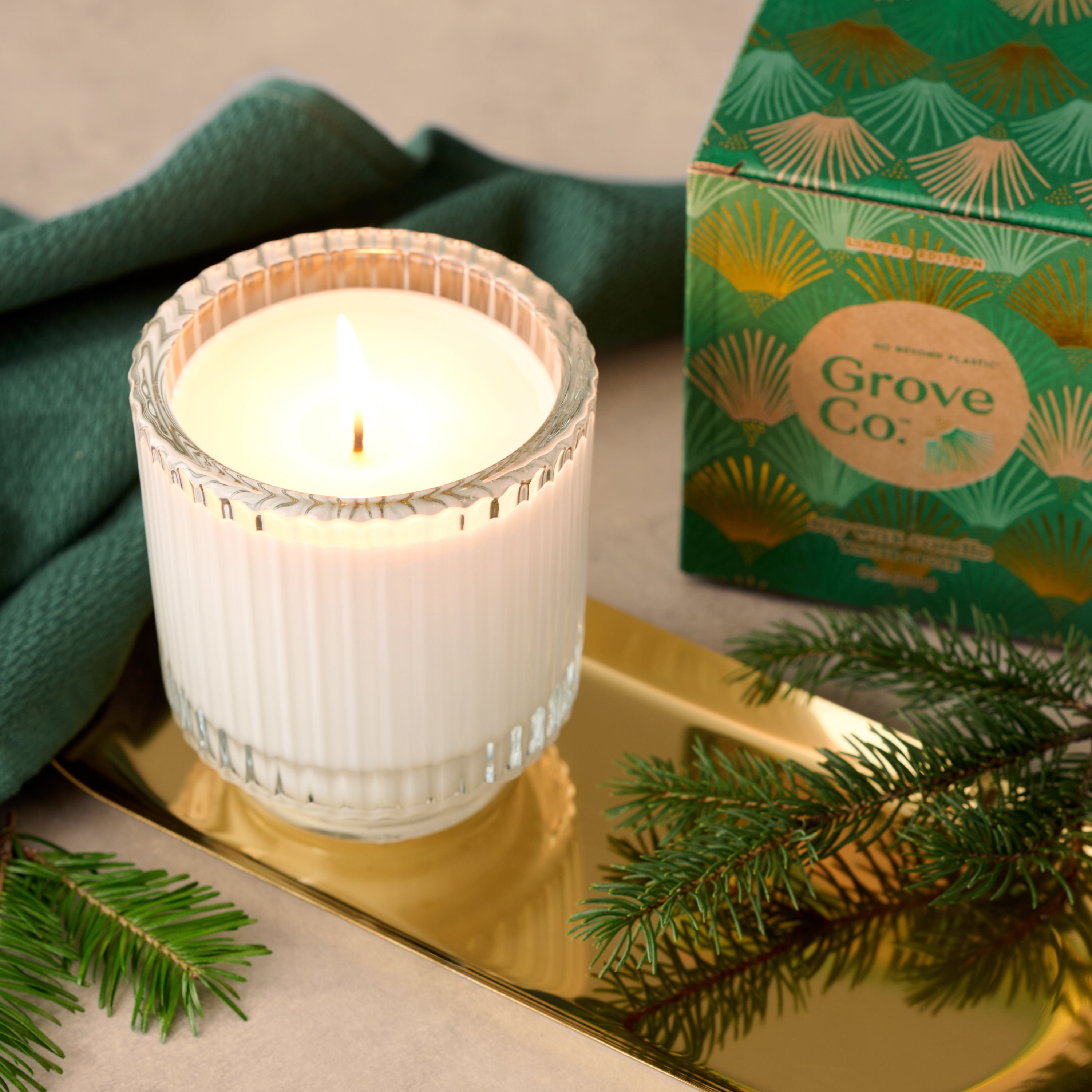Grove Co. Soy Wax Blend Candle - Winter Collection - Thumbnail 2