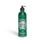 A green Grove Co. Hand Soap Refill + Pump from the Winter Collection, featuring a white and green leaf design, labeled “Go Beyond Plastic” and “Winter Grove” on the front.