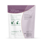 A resealable pouch of grab green 3 in 1 Laundry Detergent Pods – Lavender with Vanilla, featuring concentrated formula, usage directions, ingredients, and benefits on a white and purple background.