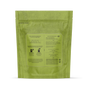 A green, resealable stand-up pouch of grab green Stoneworks Laundry Detergent Pods - Olive Leaf, with printed details and icons highlighting stain remover features, displayed on a plain white background.