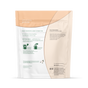 Grab green 3 in 1 Laundry Detergent Pods - Gardenia come in a resealable pouch with usage directions, product details, and ingredients on a white and light peach minimalist design.