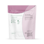 A white and pink resealable pouch of grab green Automatic Dishwasher Detergent Pods - Thyme with Fig Leaf is labeled “herby & soothing” and “highly concentrated for spot-free dishes,” with instructions and details printed on the front.