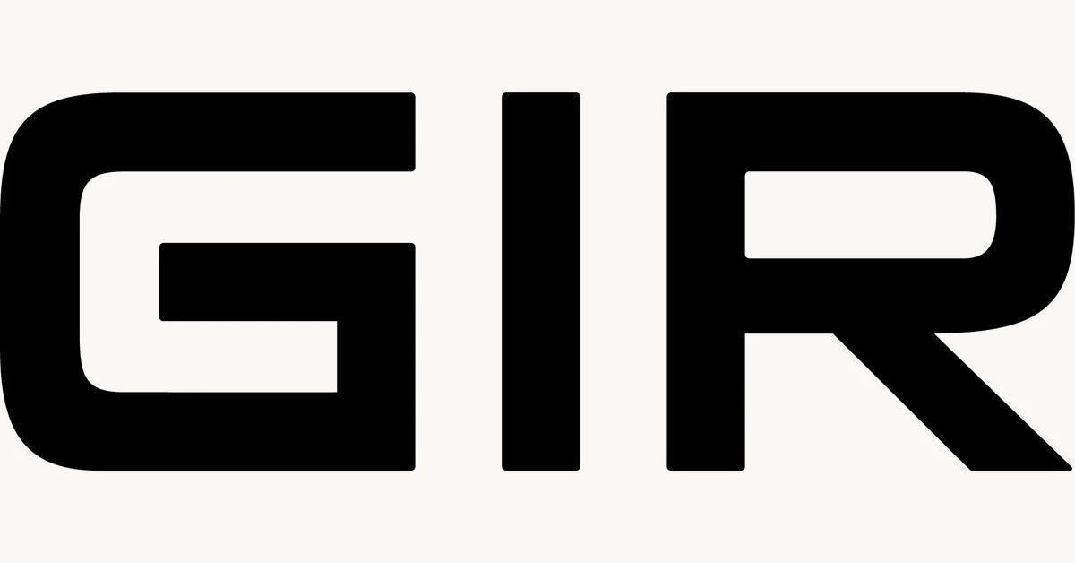 The image shows the bold, black capital letters GIR in a modern, sans-serif font on a white background.