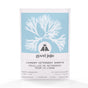 A package of Good Juju Body & Home Laundry Detergent Sheets, unscented for 36 loads, features a blue and white seaweed design and is formaldehyde-free, dioxane-free, SLS-free, and phthalate-free.