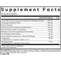 Supplement facts label detailing the ingredients and their amounts per serving for Codeage GLP-Harmony Companion, featuring Lion’s Mane mushroom extract, palmitoylethanolamide (PEA), Bovine Colostrum, Shilajit, Elderberry, Blueberry, Broccoli Extract, Akkermansia, Trans-Resveratrol, and additional potent nutrients typically found in a comprehensive GLP-1 supplement.