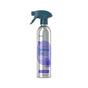 A silver Grove Co. Carpet & Upholstery Stain Remover spray bottle with a dark teal trigger and purple label, highlighting its ability to eliminate pet messes, in a refreshing sea salt & mango scent.