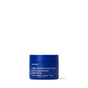 A blue jar of Ursa Major Golden Hour Recovery Cream sits on a white background, featuring gold and white text with the product name and deep hydration benefits.