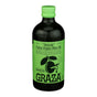 A dark glass bottle of Graza Drizzle Glass Extra Virgin Olive Oil, featuring a bright green label and cap with black text and an olive branch illustration.