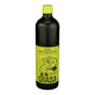 A dark green bottle of Graza Sizzle Glass Extra Virgin Olive Oil with a bright yellow label featuring a cartoon pouring oil, the words “Cooking Oil,” and mellow flavor made from high-quality olives.