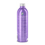 A metallic purple Grove Co. Hydrating Hand Soap Refill bottle, made of recyclable aluminum, features a silver cap, white text on the back with plant-based benefits and instructions, a leaf logo near the top, and a recycle symbol at the bottom.