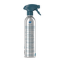 Grove Co.s Foaming Glass Cleaner comes in a recyclable aluminum spray bottle with a teal trigger and cap. Labeled Foam Party, it ensures streak-free surfaces and details its usage, ingredients, and safety instructions on a plain white background.