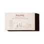 A self-care gift box featuring the PAUME Hand and Foot Recovery Gift Set with overnight gloves, hand balm, hydration mask jar, and overnight socks shown on a plain white background.