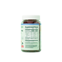 A clear bottle of Hilma Kids Happy Tummy Regularity Support Gummies with a white lid shows a label featuring blue and black Supplement Facts. Inside are red gummies designed to support kids' digestive regularity.