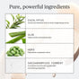 A chart displays four key ingredients in Ursa Major’s Hoppin’ Fresh Deodorant—eucalyptus (cools), aloe (soothes), hops (neutralizes odors), and saccharomyces ferment—with images, all vital to this aluminum-free formula.