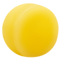 A smooth, round, yellow Hydrating Conditioner Bar from Good Juju Body & Home, featuring a subtle curved indentation and pictured against a plain white background.