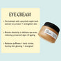 The Merry + Bright Eyes Gift Set by UpCircle sits on a light blue background with benefits: skin protection, improved elasticity, reduced aging signs, less puffiness and dark circles, glowing skin. Includes an Eye Roller Massage Tool for better absorption.