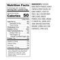 Bare Bones Lemon Ginger Instant Bone Broth, 8ct: Nutrition facts label—50 calories per serving. Contains chicken bone broth powder, lemon ginger, honey, chicory root fiber, and other ingredients.
