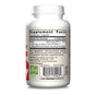 A white bottle of Jarrow Extra Strength Methyl Folate 400mcg Veggie Capsules is shown facing backward, with its Supplement Facts label, non-GMO icon, barcode, and ingredients including 5-methyltetrahydrofolate.