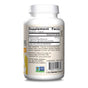 A white bottle of Jarrow Curcumin 95 500mg Veggie Capsules is shown with a supplement facts label listing 500 mg turmeric antioxidant per capsule; certifications and company info appear at the bottom, supporting joint health.