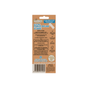 Back of a Jack N Jill Silicone Finger Brush 2-PACK STAGE 1 package shows baby oral care instructions, tips, and BPA-free info on a brown background with black and blue text plus a barcode at the bottom.