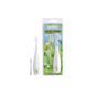 The Jack N Jill Tickle Tooth Sonic Toothbrush for kids features a fun giraffe design, green accents, an LED light, and comes with an extra replacement brush head—perfect for making brushing enjoyable for children.