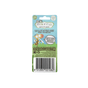 Back packaging of Jack N Jill Tickle Tooth Size 2 Replacement Heads shows soft bristles, cute cartoon animals, usage tips, product info, website, barcode, all on a blue and green background.