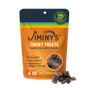 Jiminy's Chewy Pumpkin & Carrot Training Treats come in a 6 oz orange and blue bag and offer cricket protein for dogs. Each hypoallergenic treat has only 3 calories, is gut friendly, and provides sustainable protein.