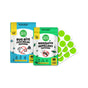 Fresh Monster Buy Bug Bite Itch Relief Patches, Get Mosquito Protection Patches FREE—chemical-free packs in blue/yellow and green/yellow, with several round green patches shown beside them.