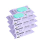 Five packs of Freestyle Soft & Clean Jumbo Baby Wipes Bundle are stacked together. Each lavender pack has 72 sensitive skin wipes with a teal flip-top lid, perfect for gentle cleansing and care.