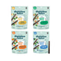The image features the Shameless Pets Dental Sticks, Variety Pack, showing four treat pouches in assorted flavors for dog teeth cleaning, with a single dental stick displayed on the right.