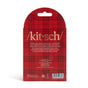 Festive red plaid packaging with kitsch in bold white letters showcases Kitsch’s Holiday Ruched Satin Scrunchies Gift Set. Small print includes details about the product and brand.