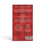 The back of a red plaid-patterned Kitsch Hair Taming Sleigh All Day Gift Set package shows product details for a taming wand, Styling Brush, Satin Scrunchies—ideal for sleek ponytails—with barcode at the bottom.