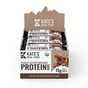 Kates Real Food Organic Protein Bar in Peanut Butter Brownie flavor is naturally sweetened, individually wrapped, gluten-free, and offers 15g plant-based protein for clean energy on the go.