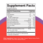 Supplement Facts for Smarty Pants Kids Triple Action Immunity + Elderberry 60ct lists calories, carbs, elderberry, vitamins C, D, B6, B12 & zinc per 2-gummy serving. Other ingredients are noted below in red.