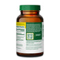 A brown supplement bottle with a green cap features a detailed label showing supplement facts, ingredients, QR code, usage instructions, and info for MegaFood High Absorption Liposomal Glutathione for antioxidant and liver support.